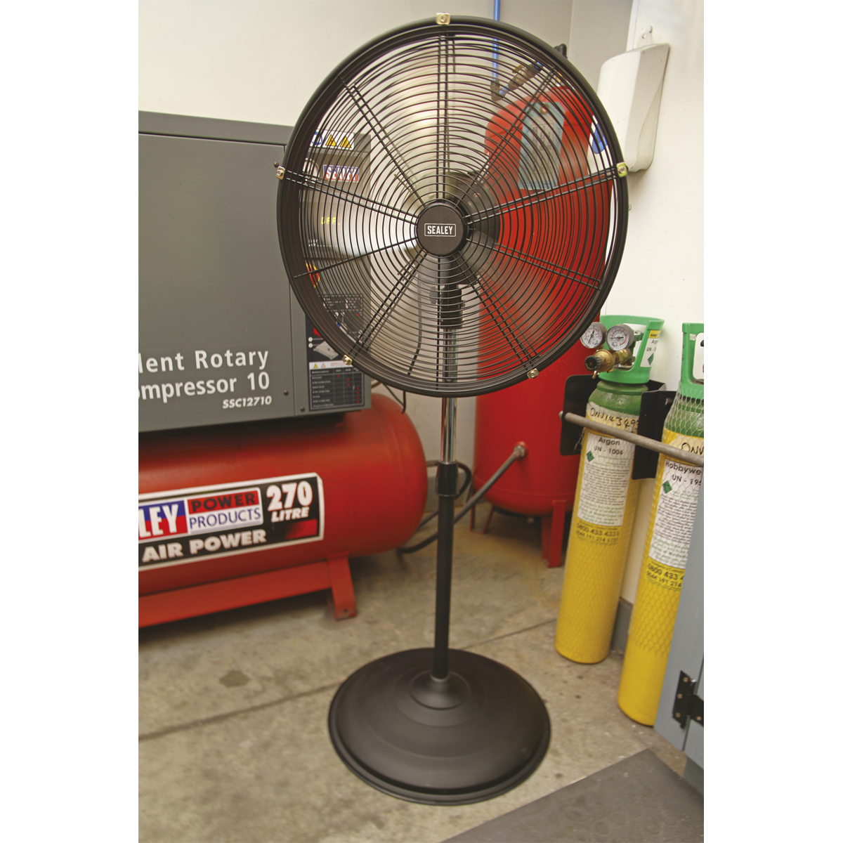 Sealey 20" Industrial High Velocity Oscillating Pedestal Fan 240V HVF20PO