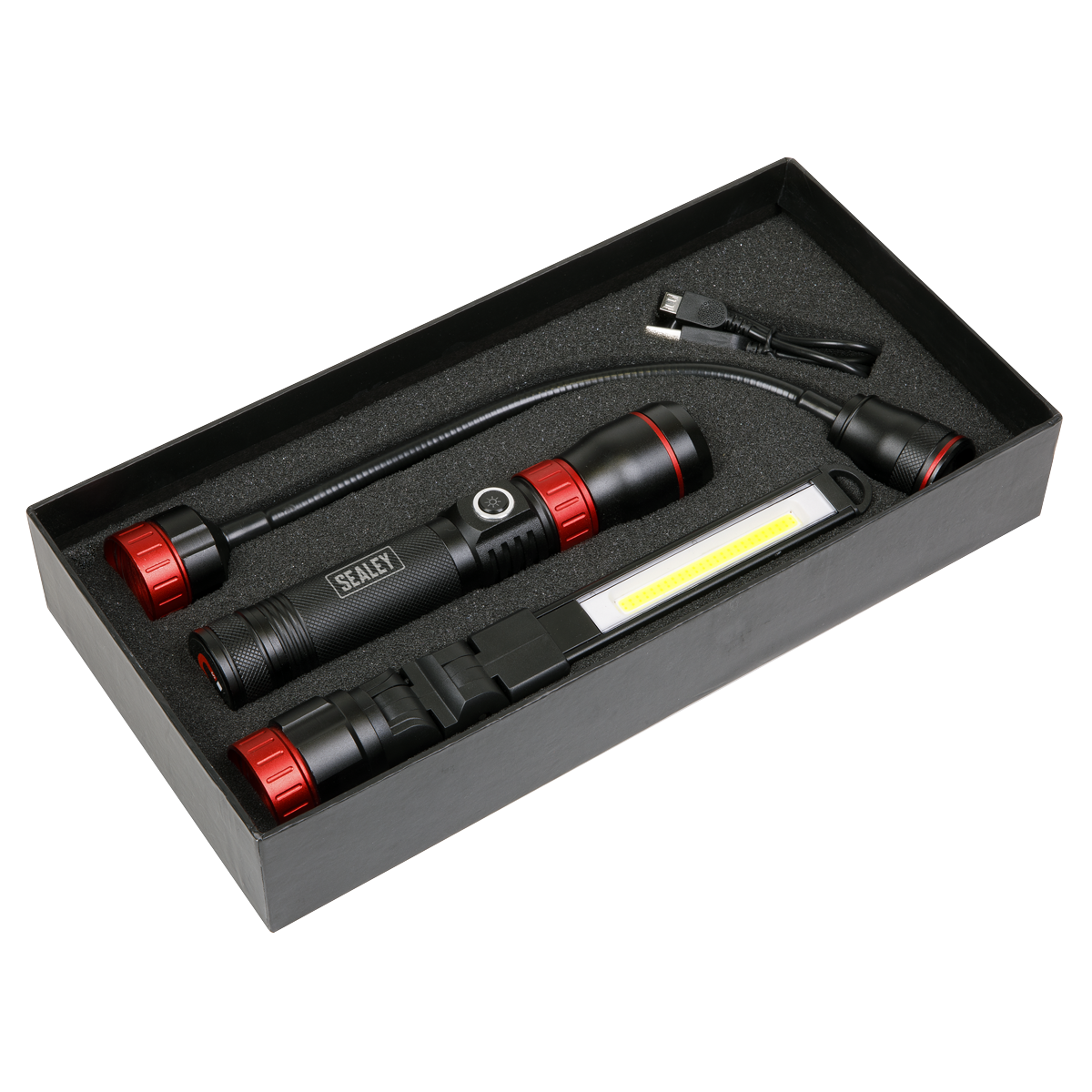 Sealey Interchangeable 3-In-1 COB LED Inspection Lamp Rechargeable LED0131R