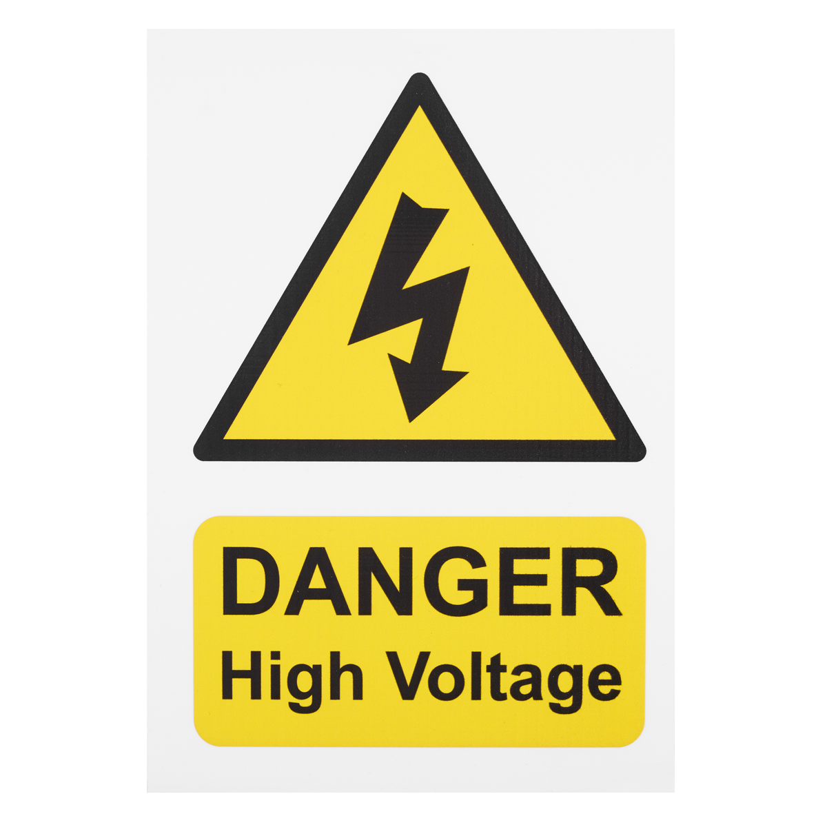 Sealey High Voltage Vehicle Warning Sign With Two Suction Cups On the Base HVS1