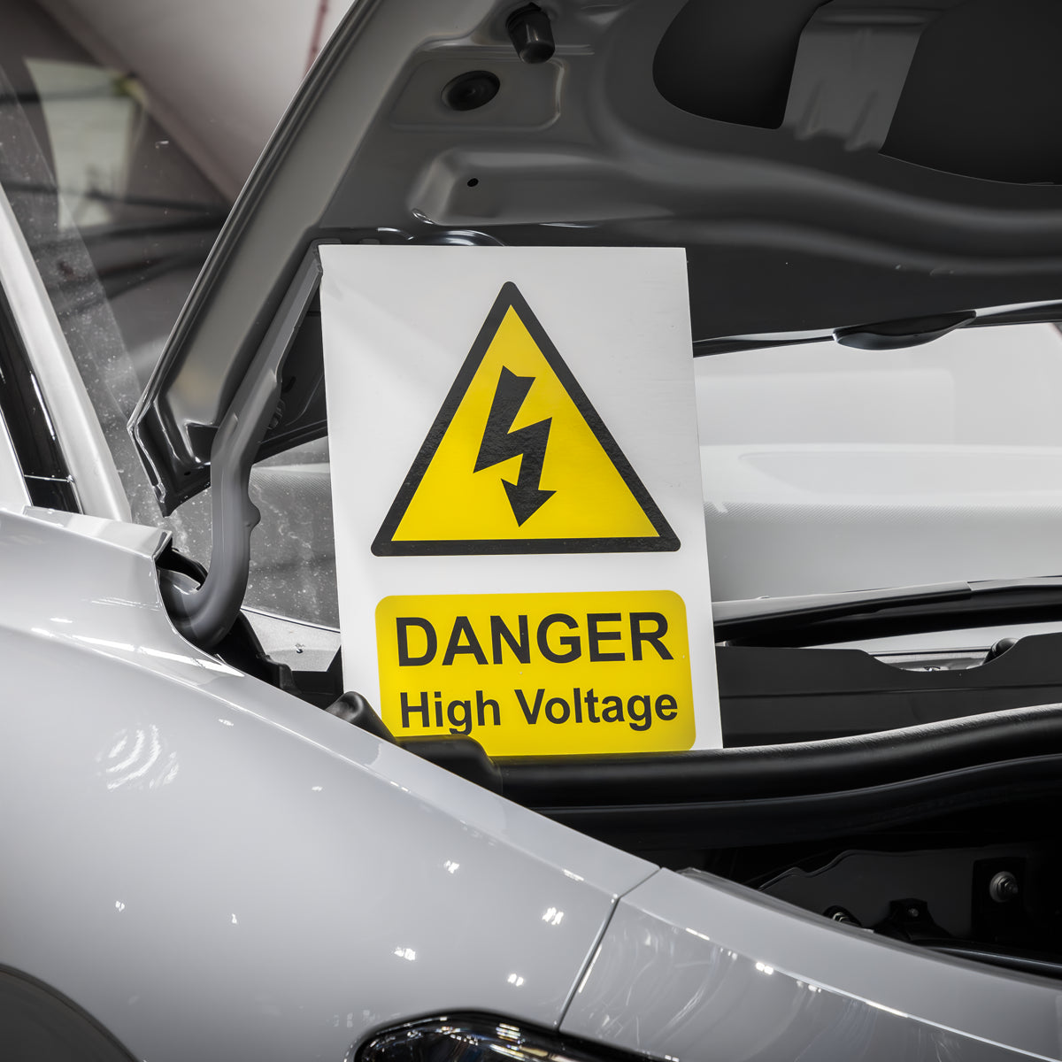 Sealey High Voltage Warning Sign Rigid 3mm Thick Plastic 200 x 300mm HVSA4
