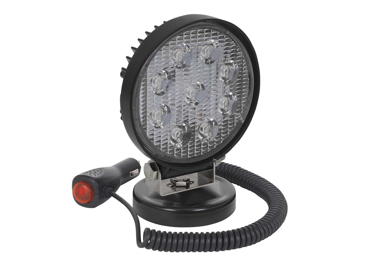 Sealey Round Work Light Lamp 27W SMD LED 2160 Lumens Magnetic Base Set LED3RM