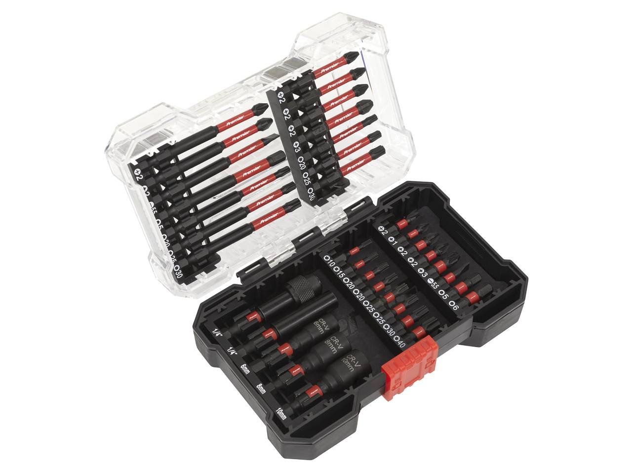 Sealey Power Tool Bit Set 35 Pieces Impact Grade 1/4" Hex Forged S2 Steel AK8283