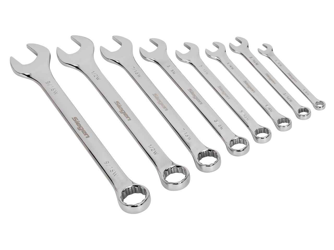 Sealey Whitworth Combination Spanner Set 8 Pieces Chrome Vanadium Steel S0870