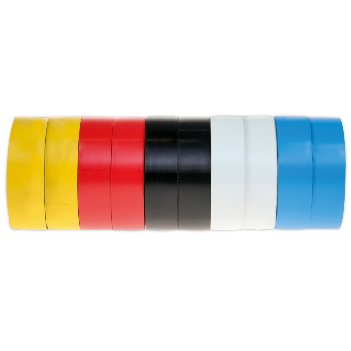 Sealey PVC Insulating Tape Electrical PVC 19mm x 20M Mixed Pack of 10 ITMIX10