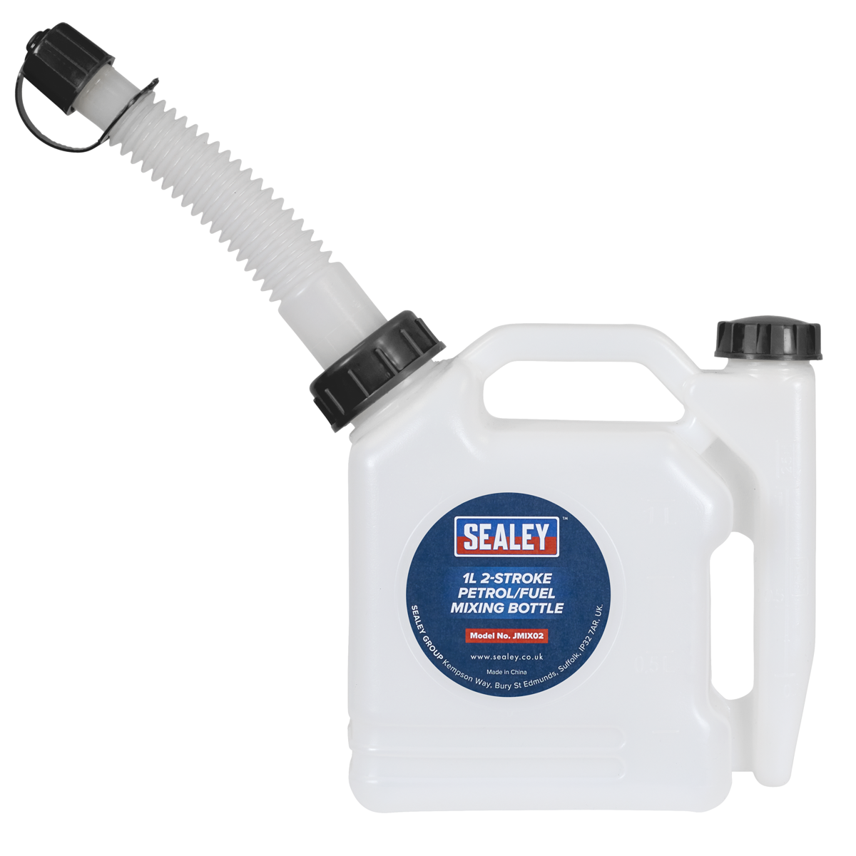 Sealey 2-Stroke Fuel Mixing Bottle Easily Visible Oil & Fuel 1L Various Ratios