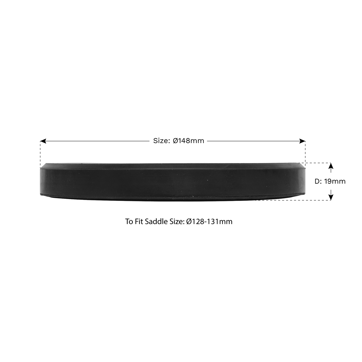 Sealey Safety Rubber Jack Pad Type A Designed To Prevent Damage Black JP04