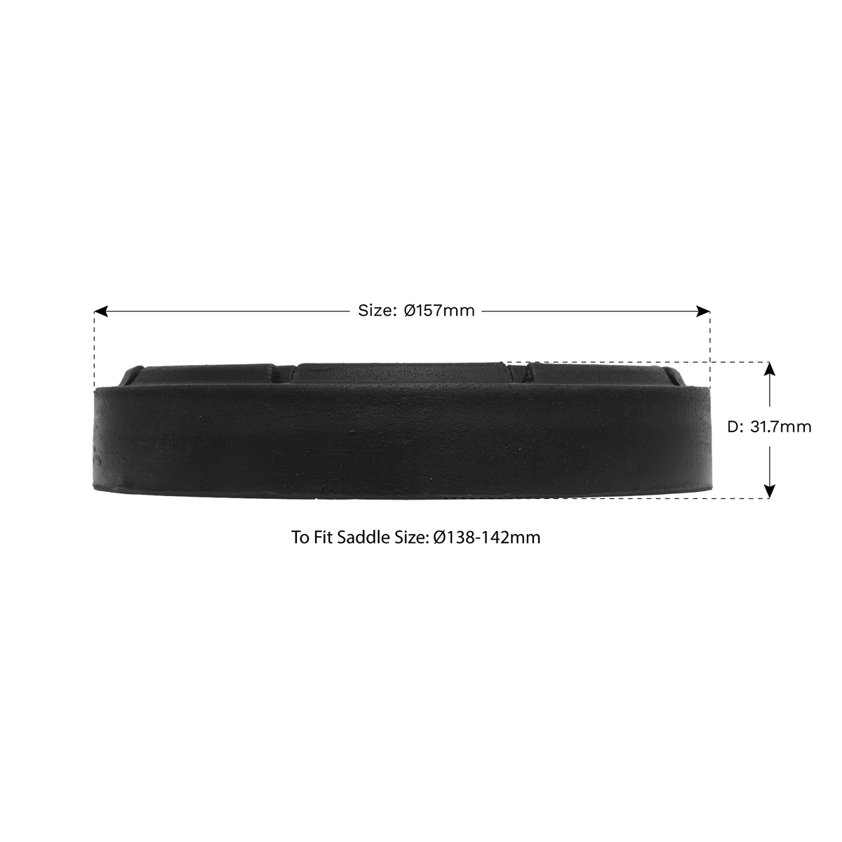 Sealey Safety Rubber Jack Pad Type A Designed To Prevent Damage Black JP07
