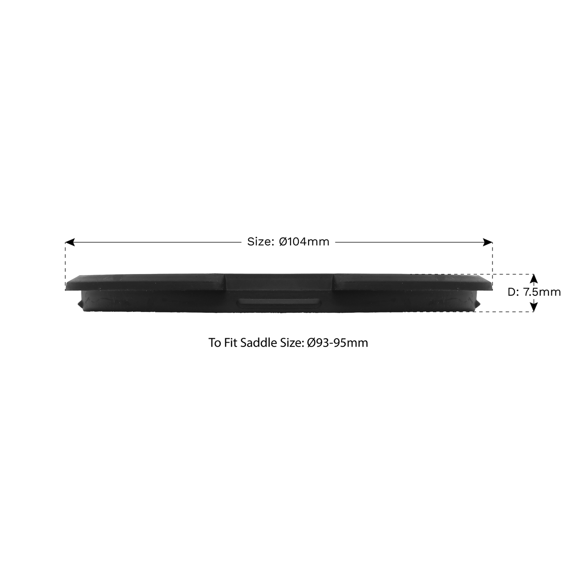 Sealey Safety Rubber Jack Pad Type B Saddle Size: Ø93-95mm - Black JP09