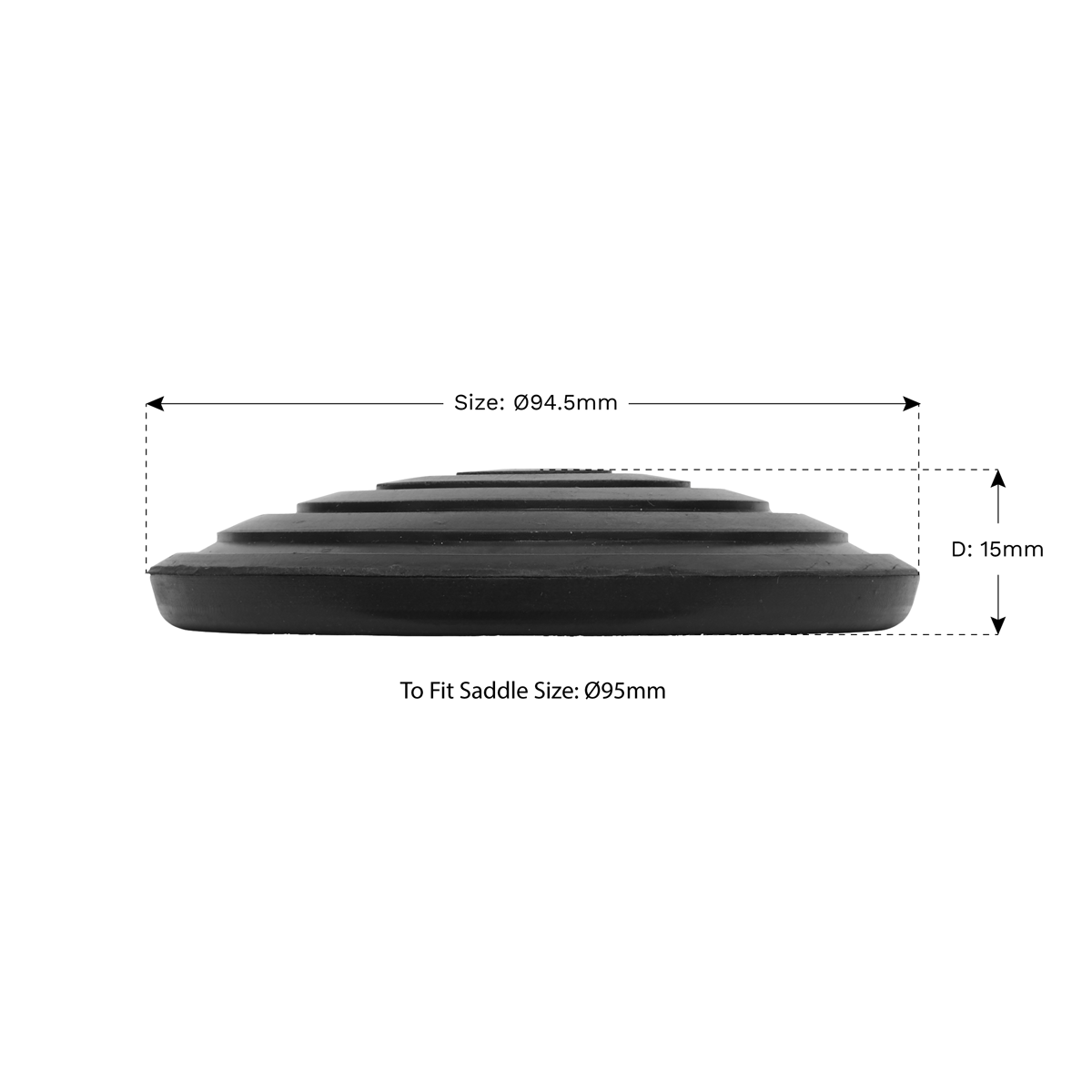 Sealey Safety Rubber Jack Pad Type C Designed To Prevent Damage Black JP13