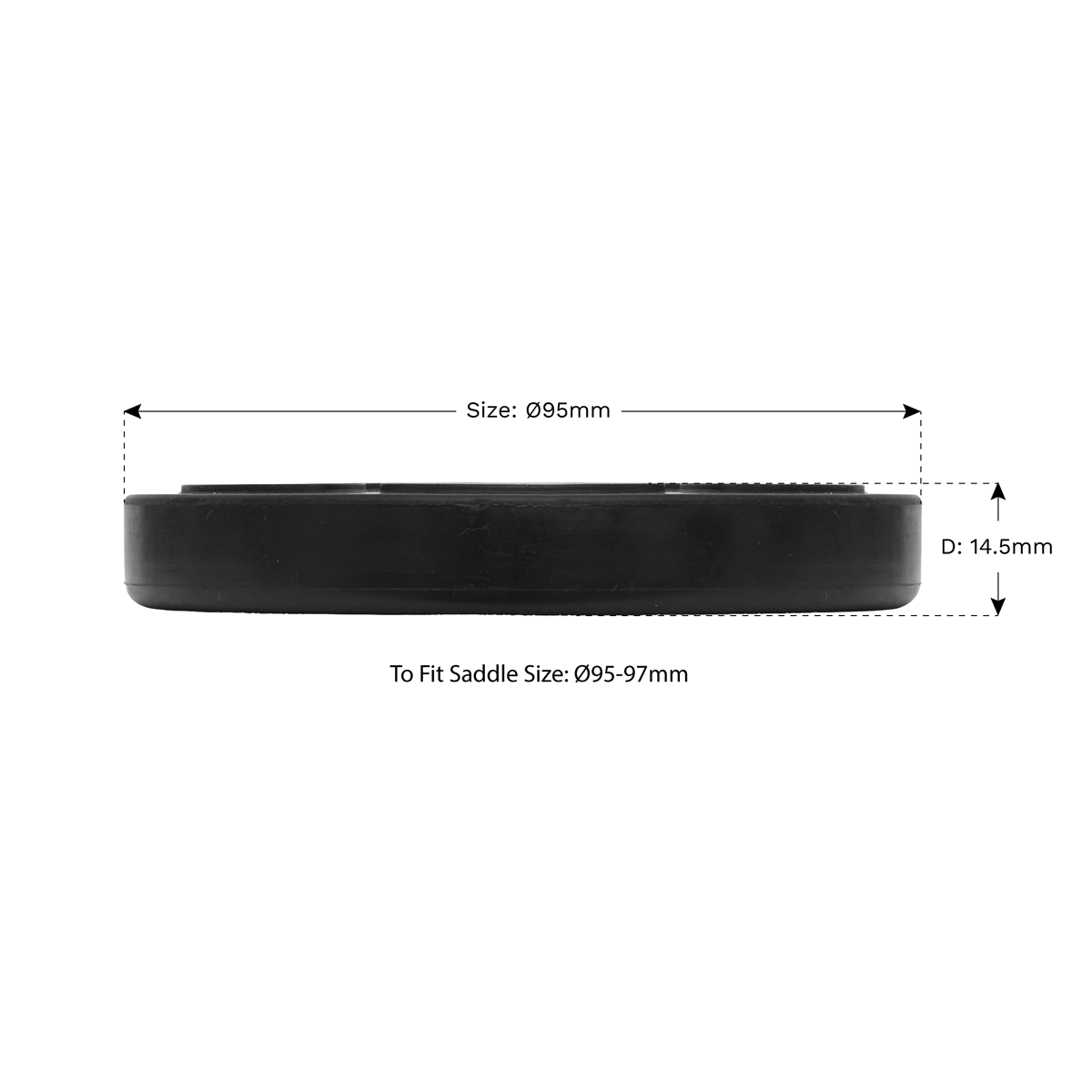 Sealey Safety Rubber Jack Pad Type B Designed To Prevent Damage Black JP14