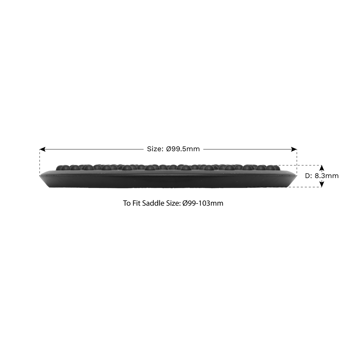Sealey Safety Rubber Jack Pad Type B Designed To Prevent Damage Black JP16