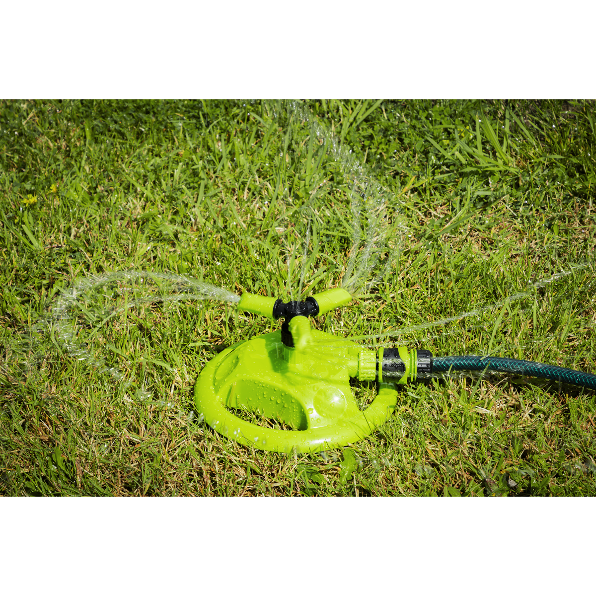 Sealey Garden Sprinkler 3-Arm Adjustable Rotating Ø10m Maximum Durable JS2023