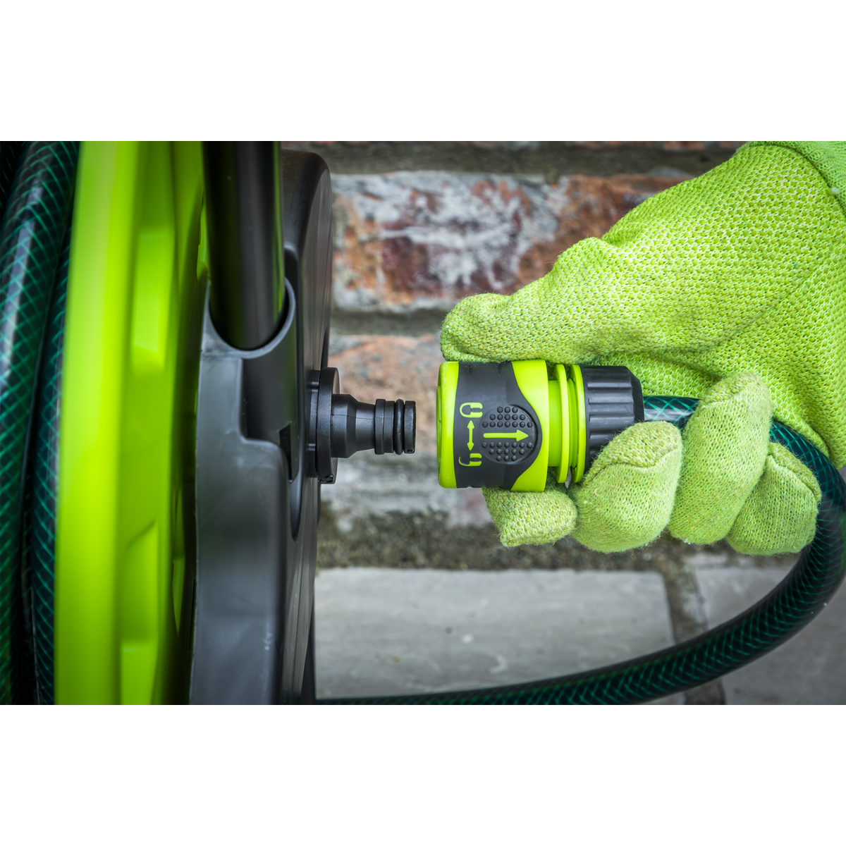 Sealey Soft-Touch Hose Connector With Lock 1/2" 5/8" Durable ABS Plastic JS3050
