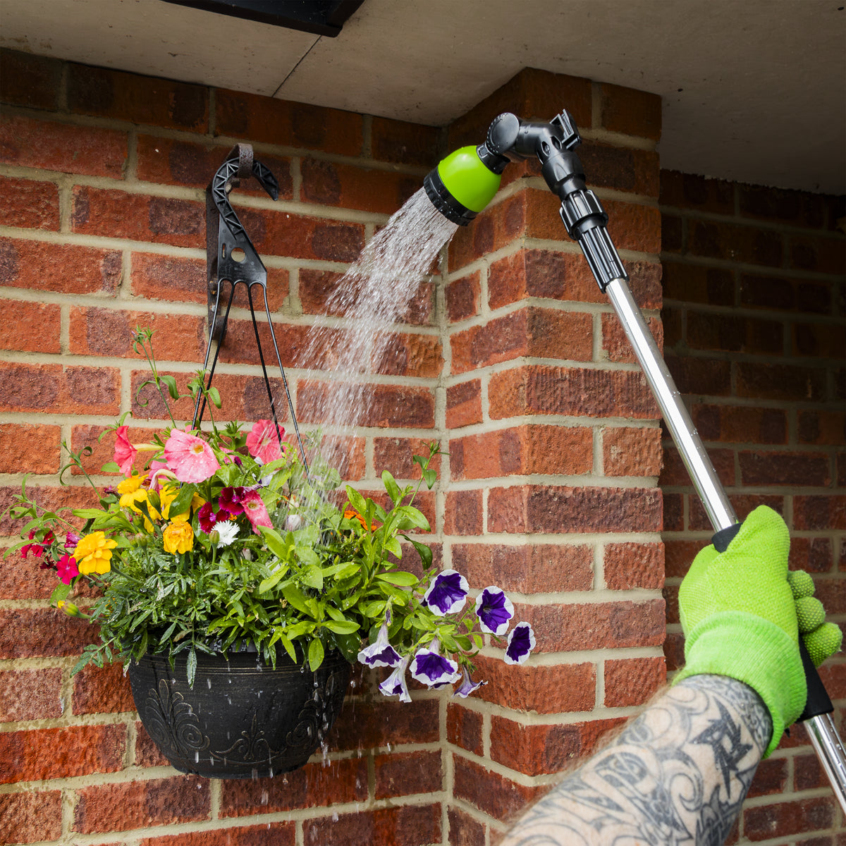 Sealey Telescopic Lance 6-Pattern Spray Head 140cm Rubber Handle Durable JS9286