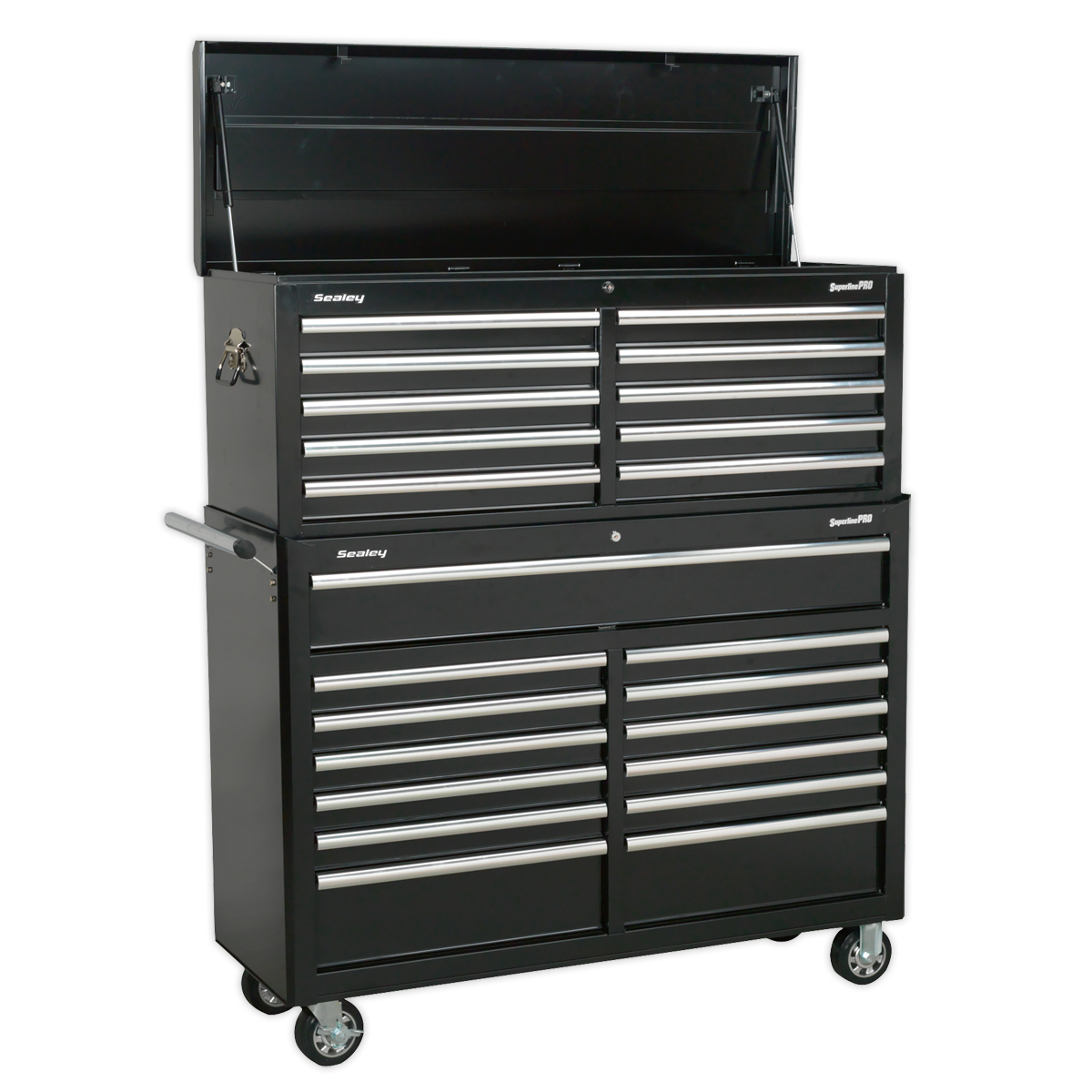 Sealey 23 Drawer Tool Chest Combination Ball Bearing Slides Black AP52COMBO2