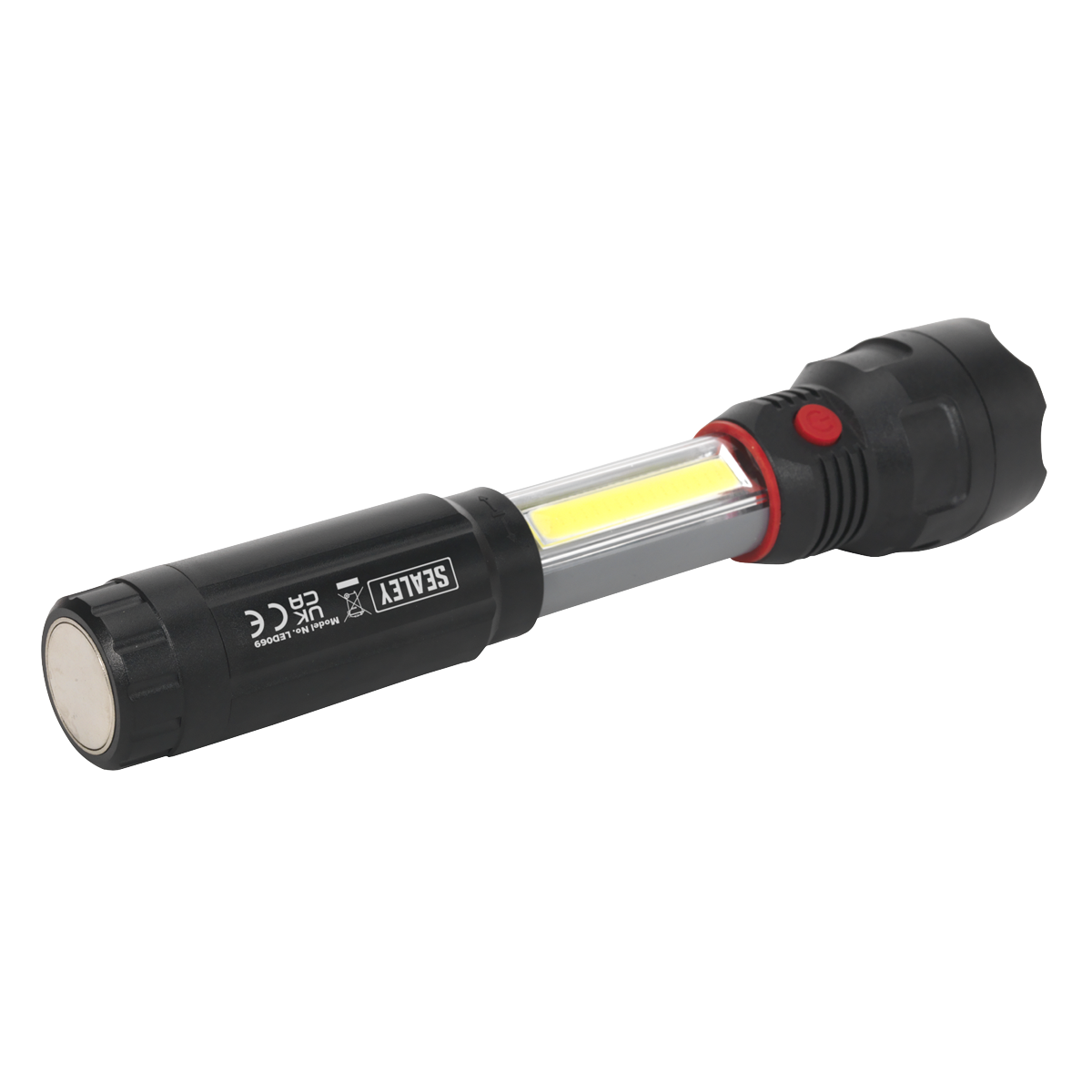 Sealey Torch/Inspection Twin Function Light 3W LED + 3W COB LED - Black LED069