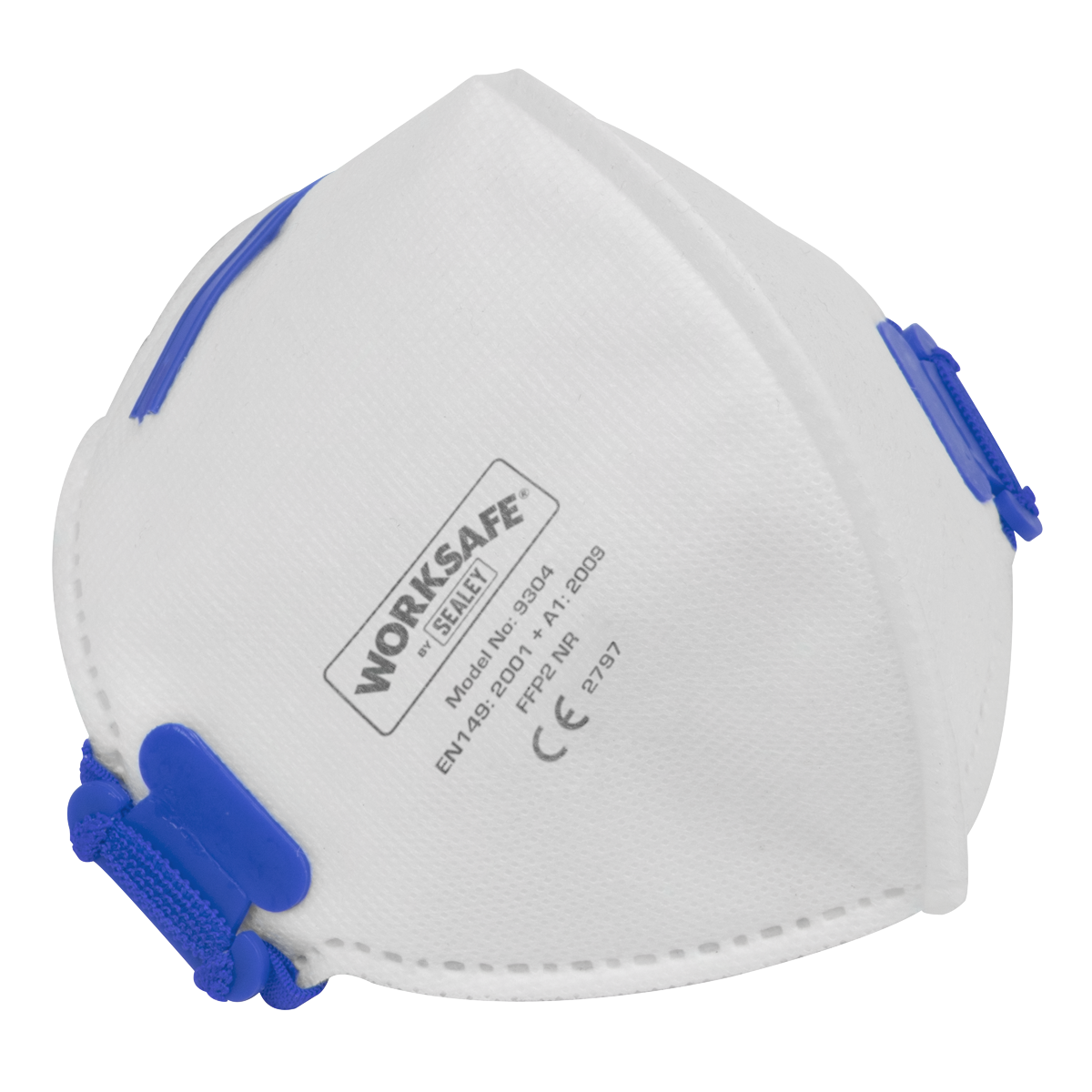 Sealey Worksafe FFP2 Fold Flat Mask Protective Safety For DIY Pack of 10 9304/10