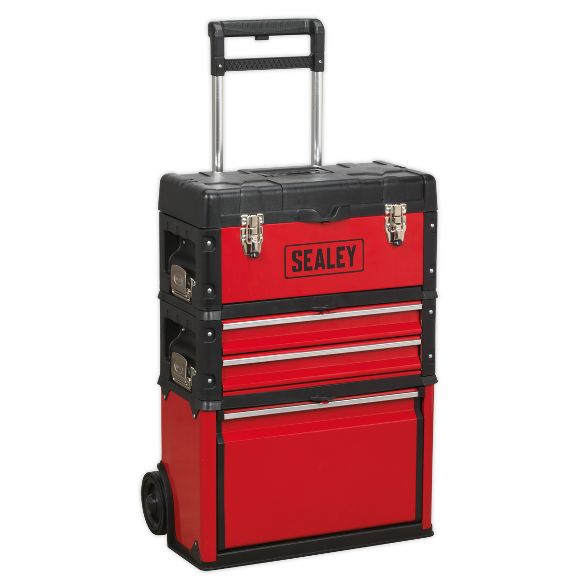 Sealey 3 Compartment Mobile Steel/Composite Toolbox With Extendable Handle AP548