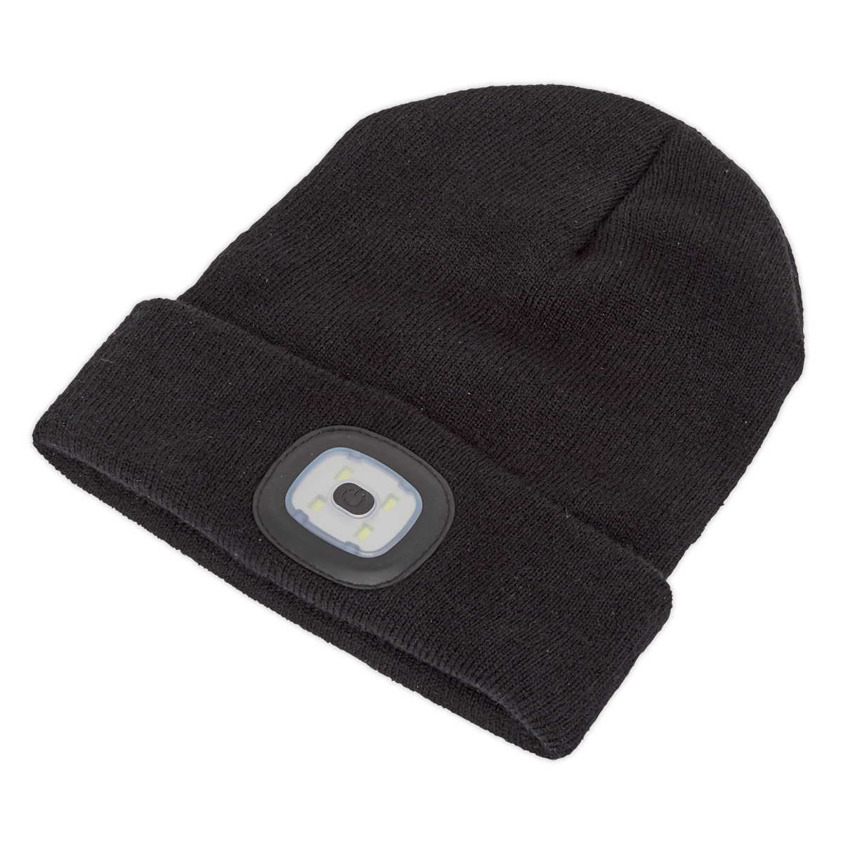 Sealey Beanie Hat 4 SMD LED USB Rechargeable Head Light Lamp Torch Cap LED185