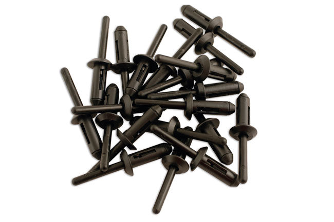 LASER 3484 20Pcs Blind Rivet Pliers Plastic Riveter Set 6.6mm x 17.2mm Car Trim