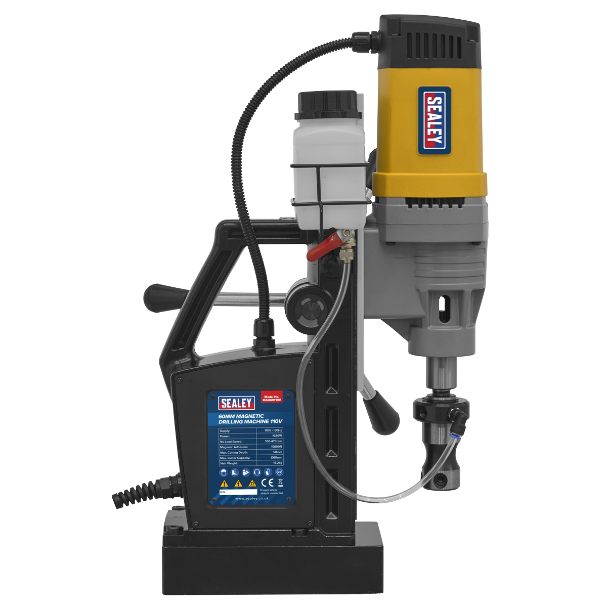 Sealey 60mm Magnetic Drilling Machine With Safety Fixing Strap 110V MAG60110V