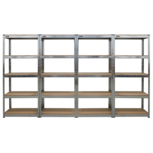 Sealey Racking Unit 5 Shelf 150kg Capacity Per Level 4 Pieces AP6150GSCOMBO