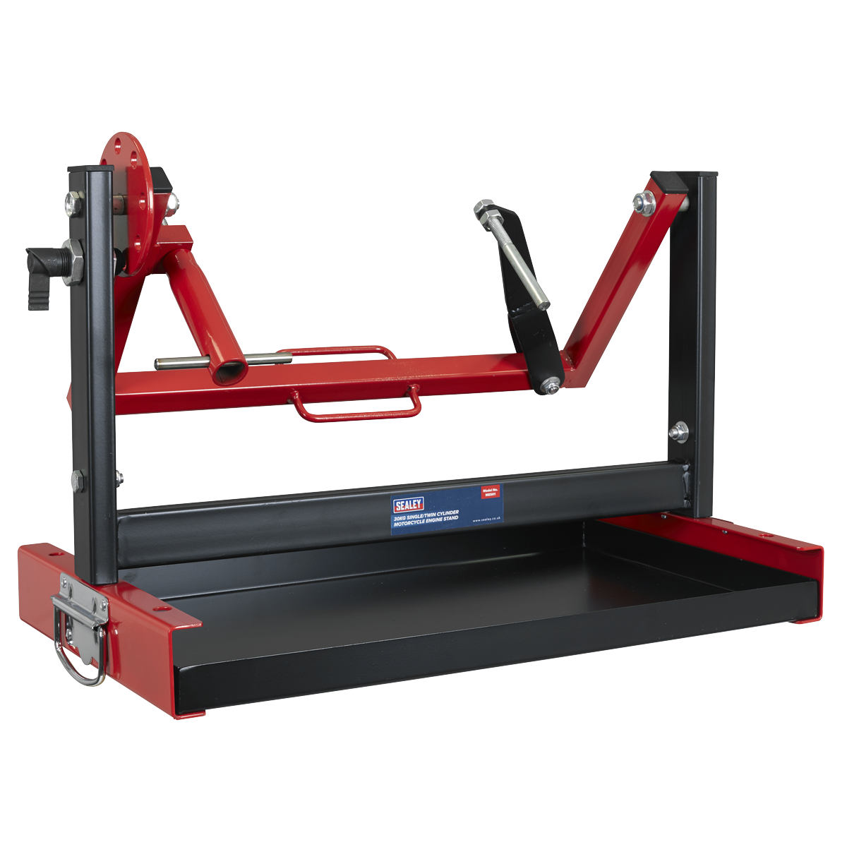 Sealey Single/Twin Cylinder Motorcycle Engine Stand 30kg - Red/Black MES01
