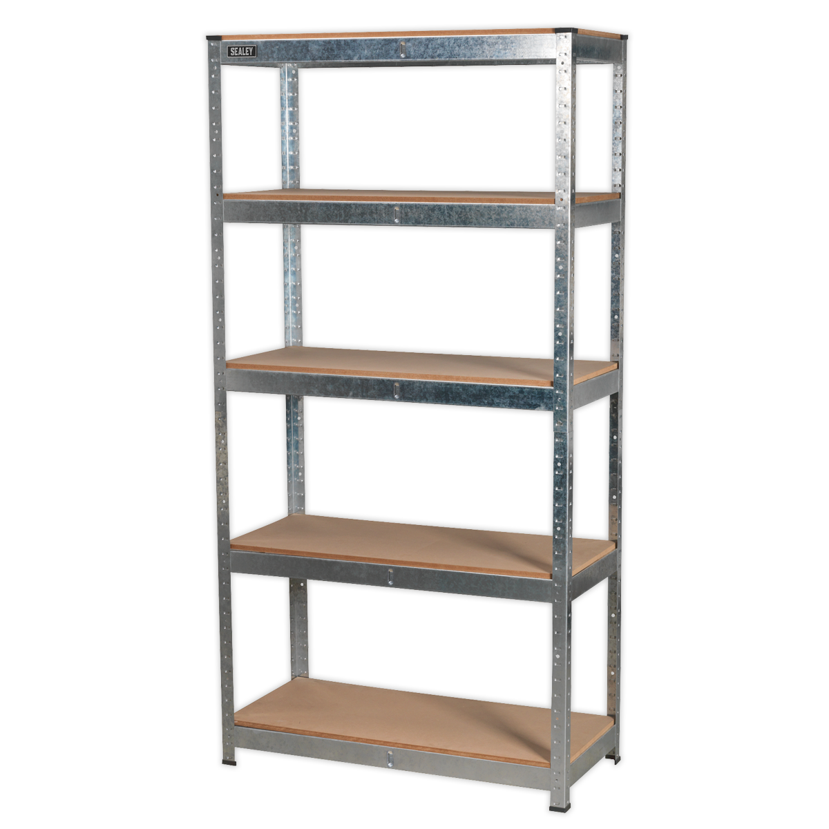 Sealey 5 MDF Shelf Racking Unit 350kg Capacity Per Level Silver AP6350GS