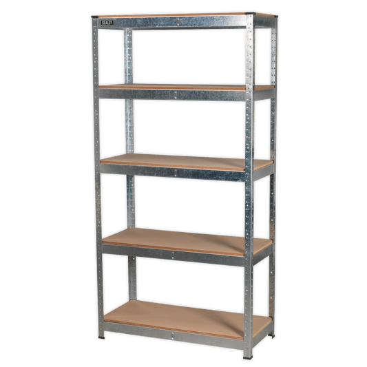 Sealey 5 MDF Shelf Racking Unit 350kg Capacity Per Level Silver AP6350GS