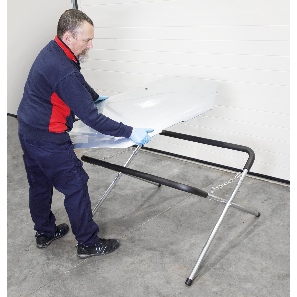 Sealey Folding Panel Stand With Foam-Cushioned Supports 1100mm Height MK50