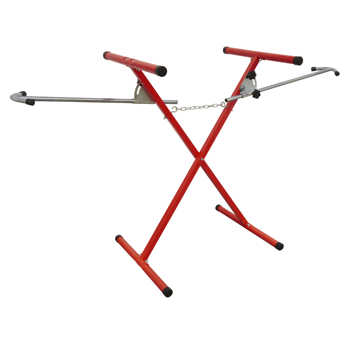 Sealey Folding Bumper/Panel Stand With Adjustable Stand Width Red/Silver MK54
