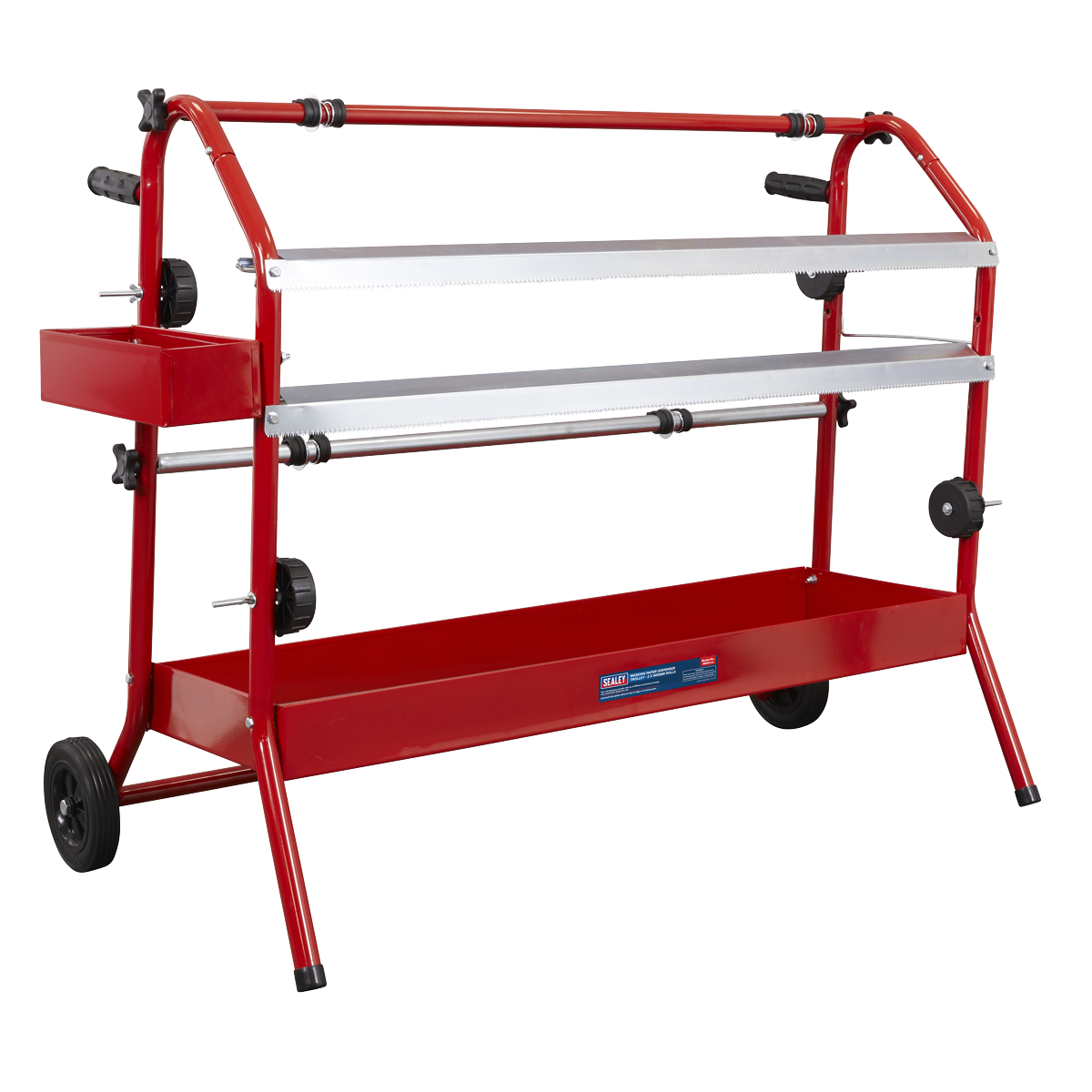 Sealey Masking Paper Dispenser Station With Storage Tray 2 x 900mm Trolley MK67