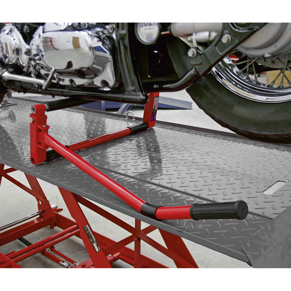 Sealey 2 Arm Centre Stand Holder With Height Adjustment 200kg Capacity MPS2