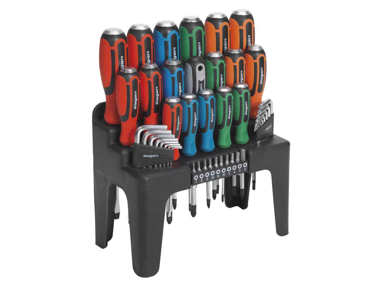 Sealey Hammer-Thru Screwdriver Hex Key & Bit Set 44 Pieces Heavy Duty Bar S01106