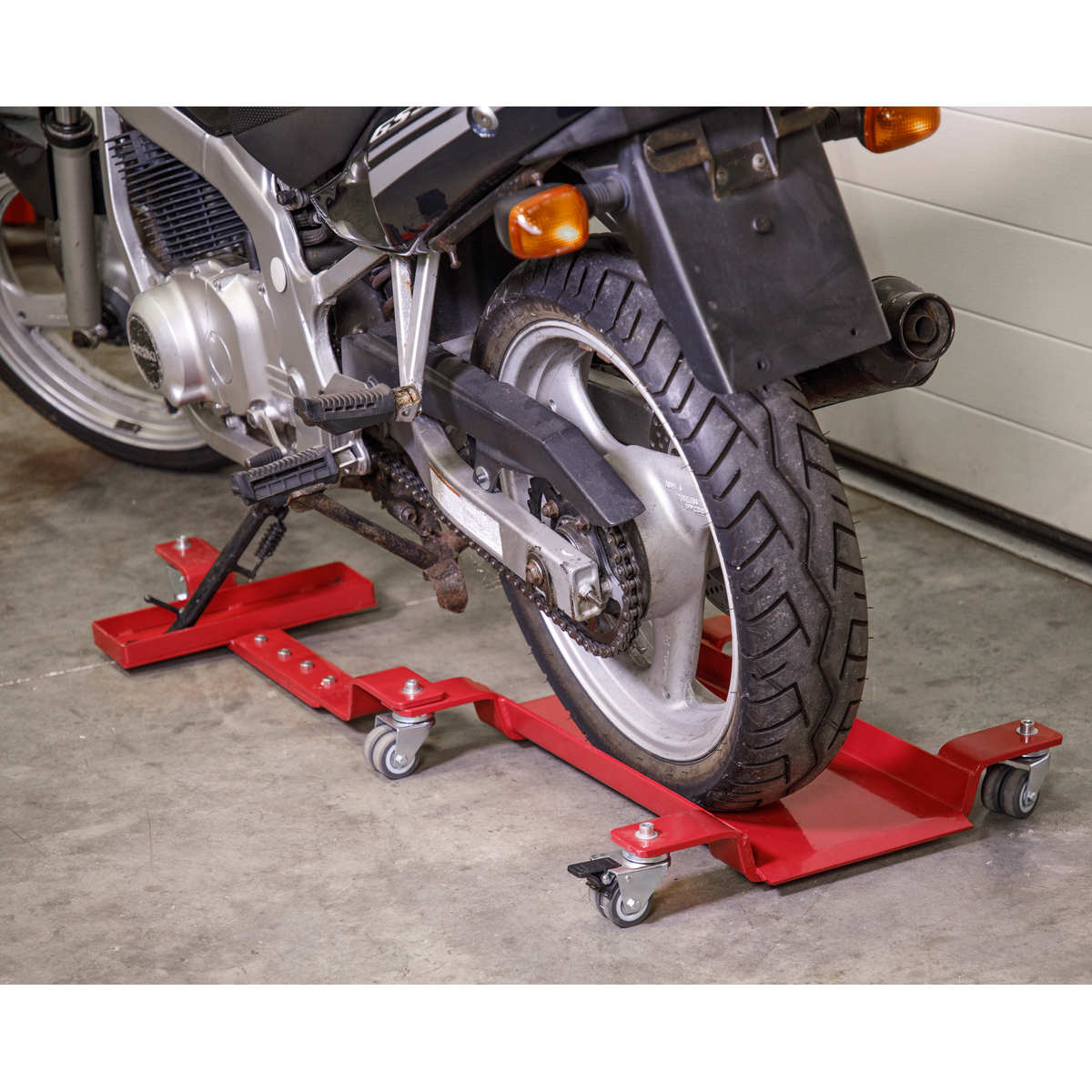 Sealey Motorcycle Dolly Rear Wheel Side Stand Type With Pivoting MS0630
