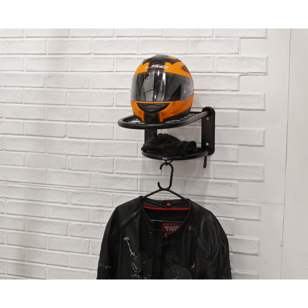 Sealey Motorcycle Helmet & Gear Tidy Wall Mounting Unit Capacity 15kg MS080