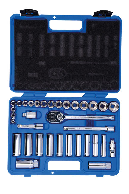 LASER 3496 Socket Wrench Set 3/8" Drive 34 Pieces Chrome Vanadium Steel