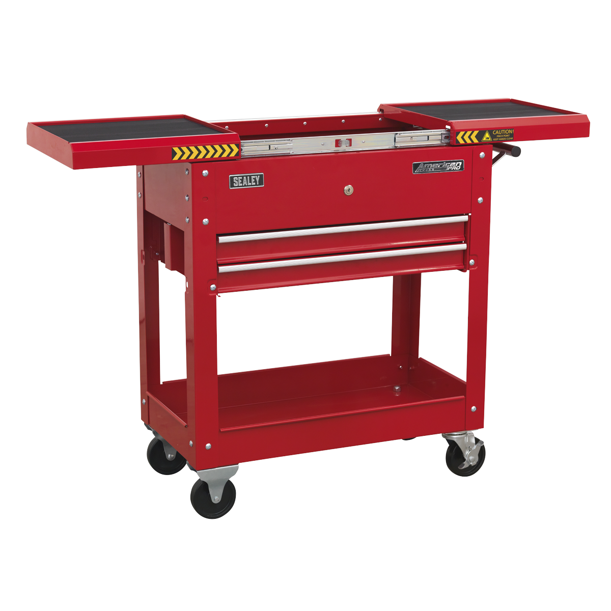 Sealey Mobile Tool & Parts Trolley With Lockable Sliding Top - Red AP705M