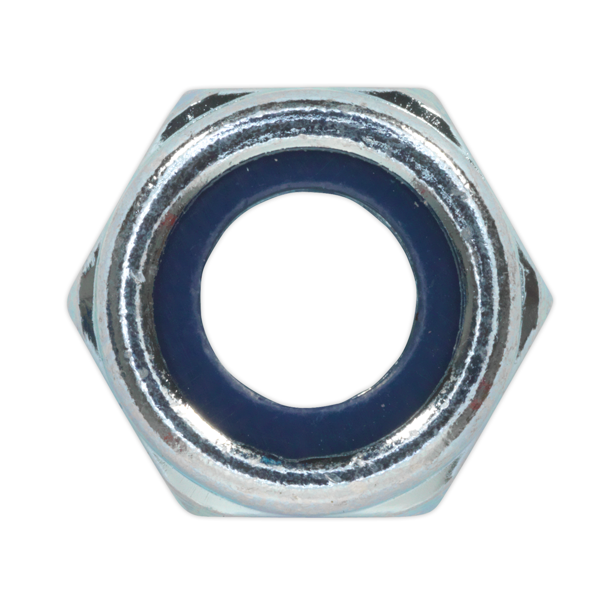 Sealey Nylon Lock Nut M10 Zinc Plated DIN 982 With Bag Pack of 100 Silver NLN10