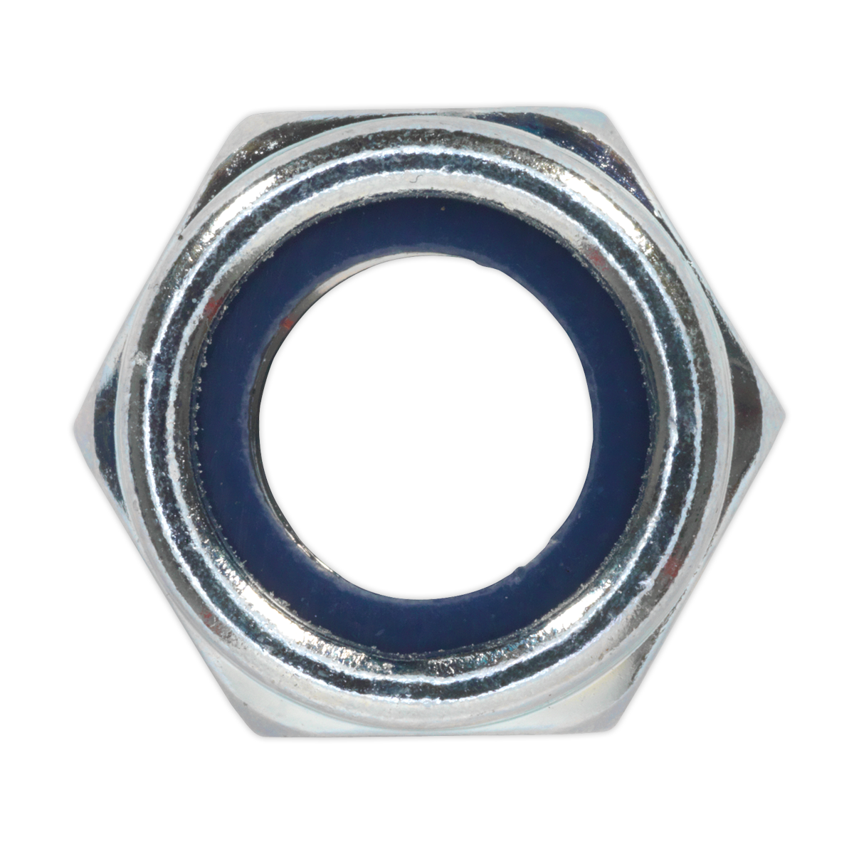Sealey Nylon Lock Nut M12 Zinc Plated DIN 982 With Bag Pack of 25 Silver NLN12