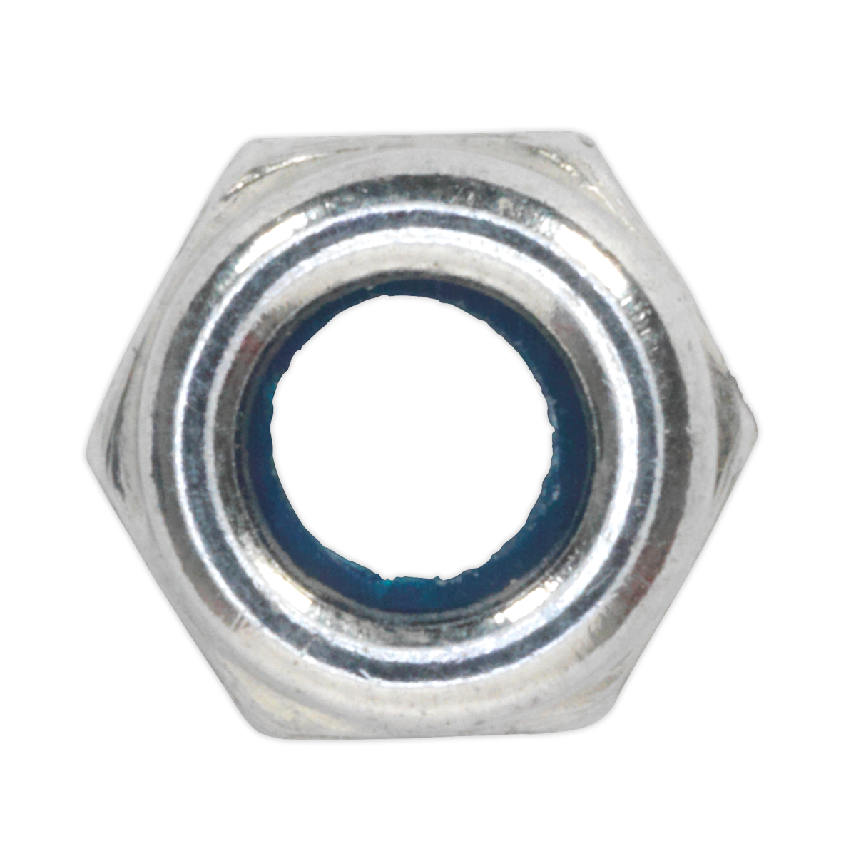Sealey Nylon Lock Nut M4 Zinc Plated DIN 982 With Bag Pack of 100 Silver NLN4