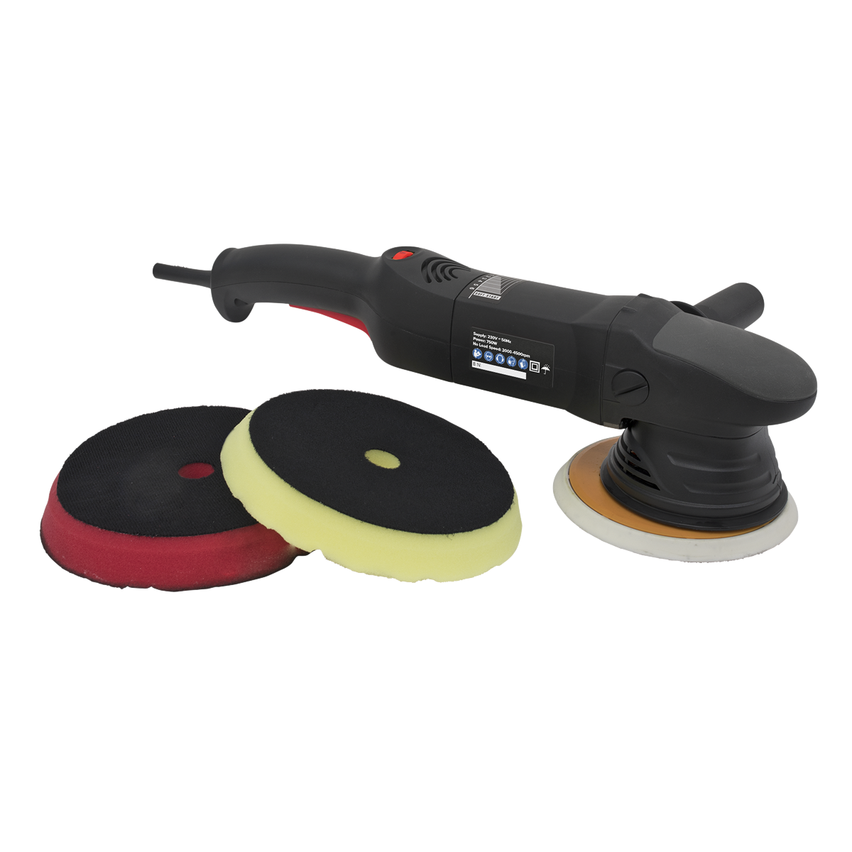 Sealey 230V 150mm 750W Orbital Polisher 6-Stage Variable Speed Control OP750