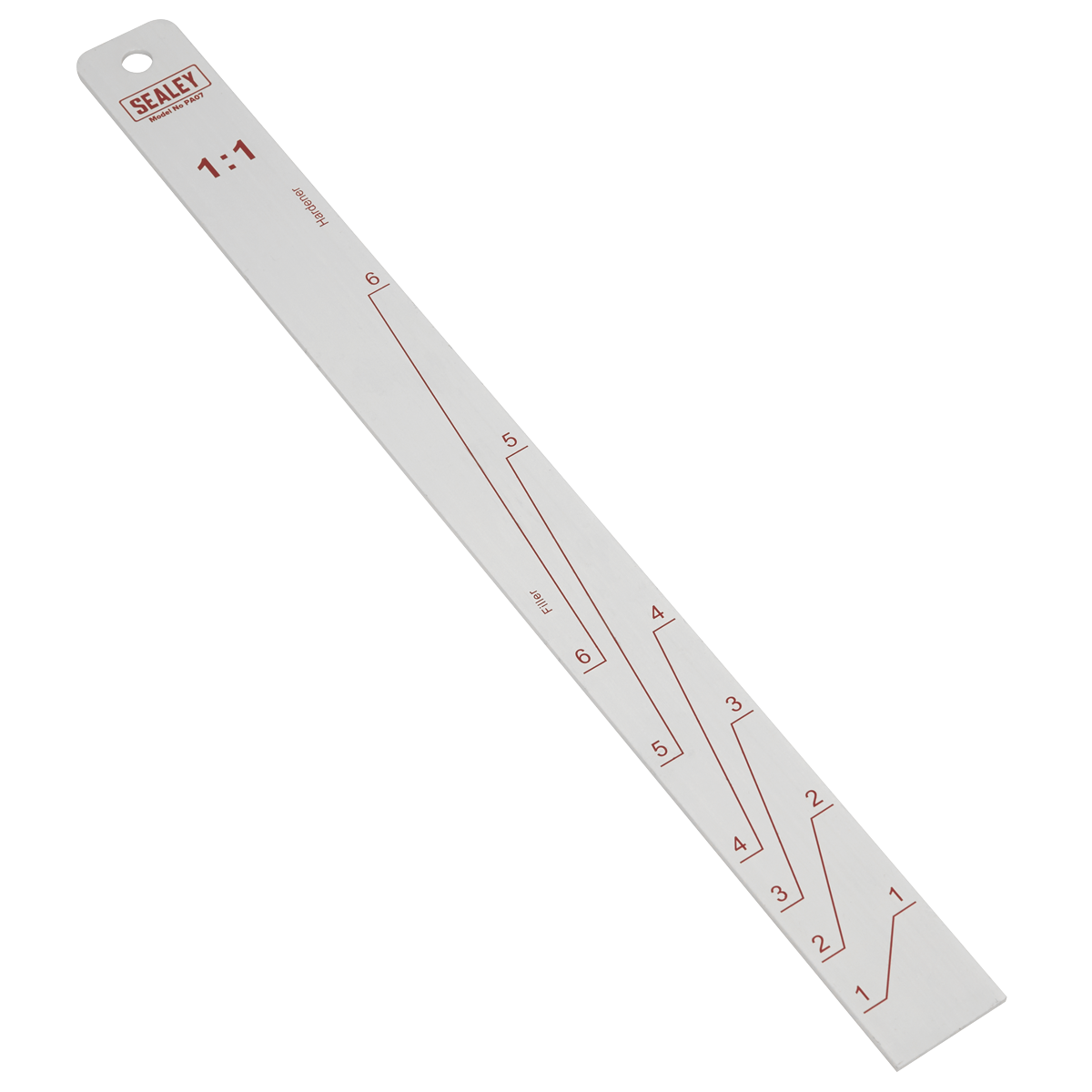 Sealey Aluminium Paint Measuring Stick 1:1 3:1 Ratio Double Side Design PA07