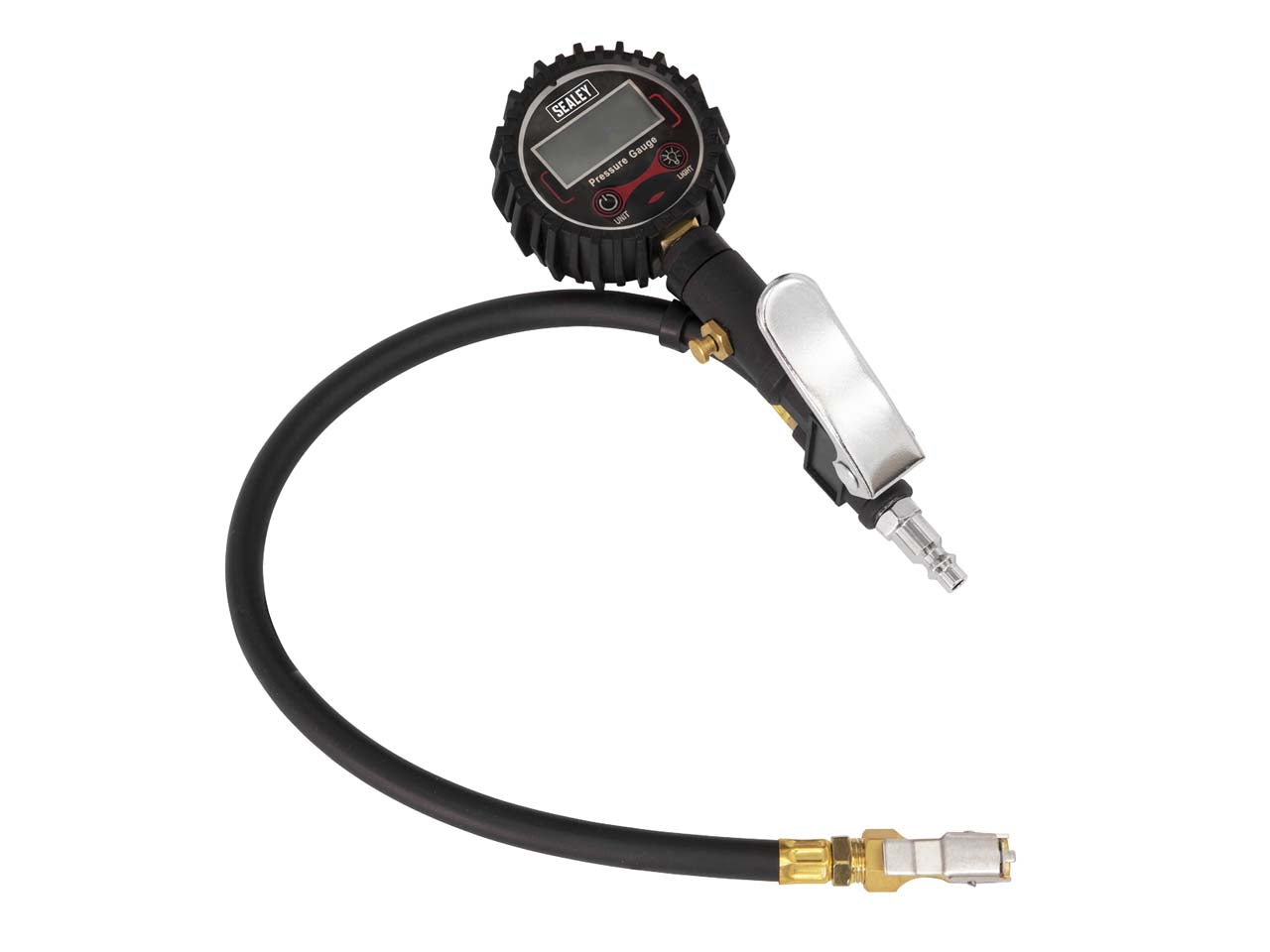 Sealey Digital Tyre Inflator With Clip-On Connector Battery Powered SA400