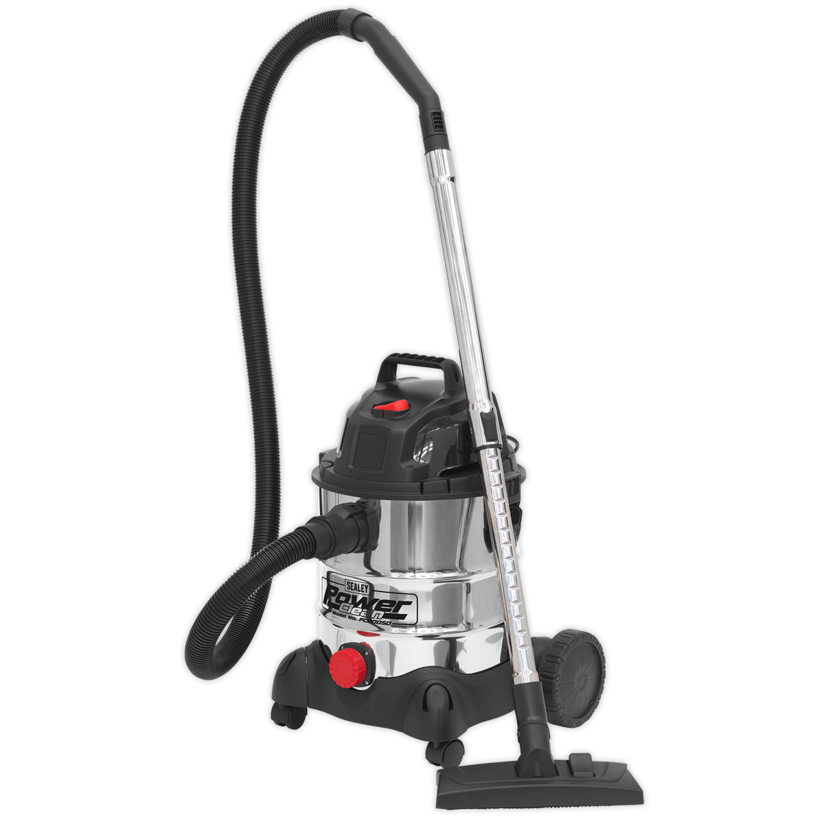 Sealey 20L Wet & Dry Industrial Vacuum Cleaner 1250W Stainless Drum PC200SD