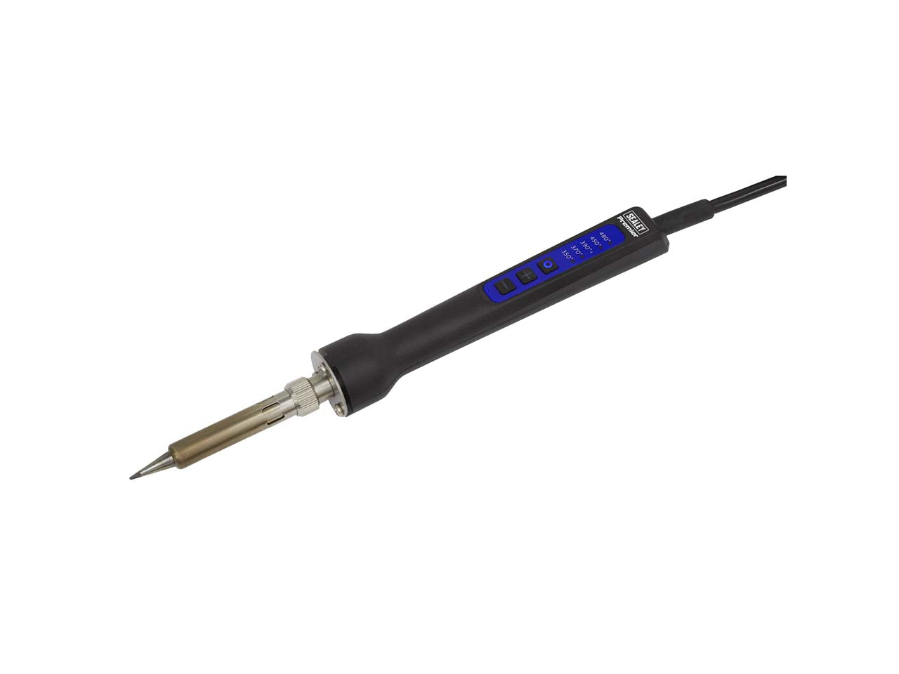Sealey Soldering Iron 80W/230V 1.5m Cable 3-Pin Plug LED Display Black SD001