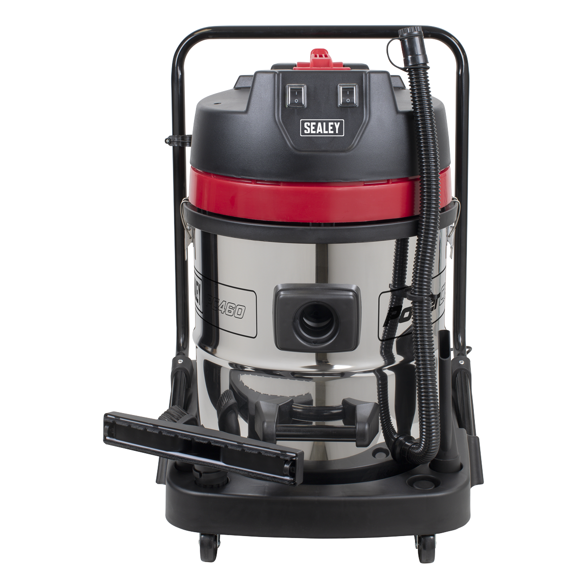 Sealey Vacuum Cleaner Wet & Dry 60 Litres Stainless Drum 1600W/230V PC460