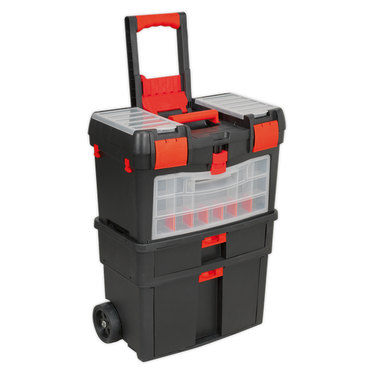 Sealey Mobile Tool Chest Box With Tote Tray & Removable Assortment Storage AP850