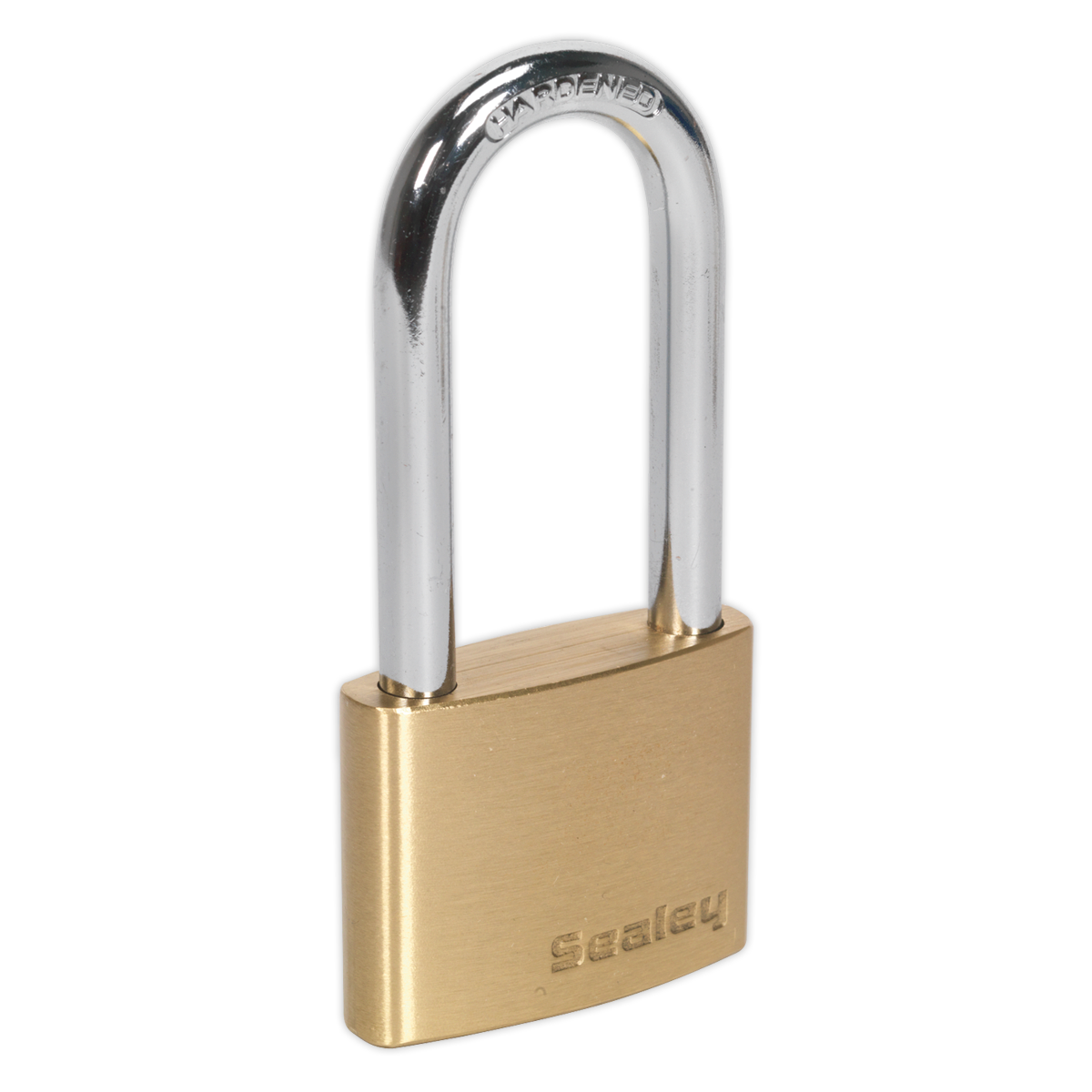 Sealey Brass Body Padlock Long Shackle Corrosion Resistant - 50mm PL102L