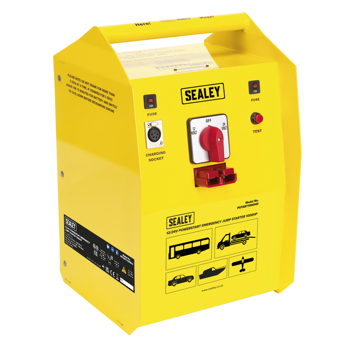 Sealey 12V 24V PowerStart Emergency Jump Starter 1000HP Heavy Duty PSTART1000HD